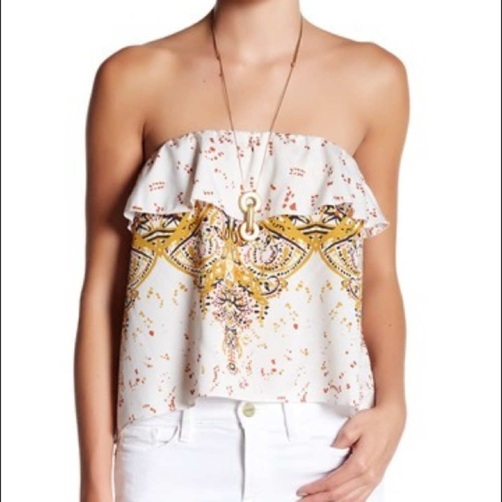 Free People Strapless Flounce Top